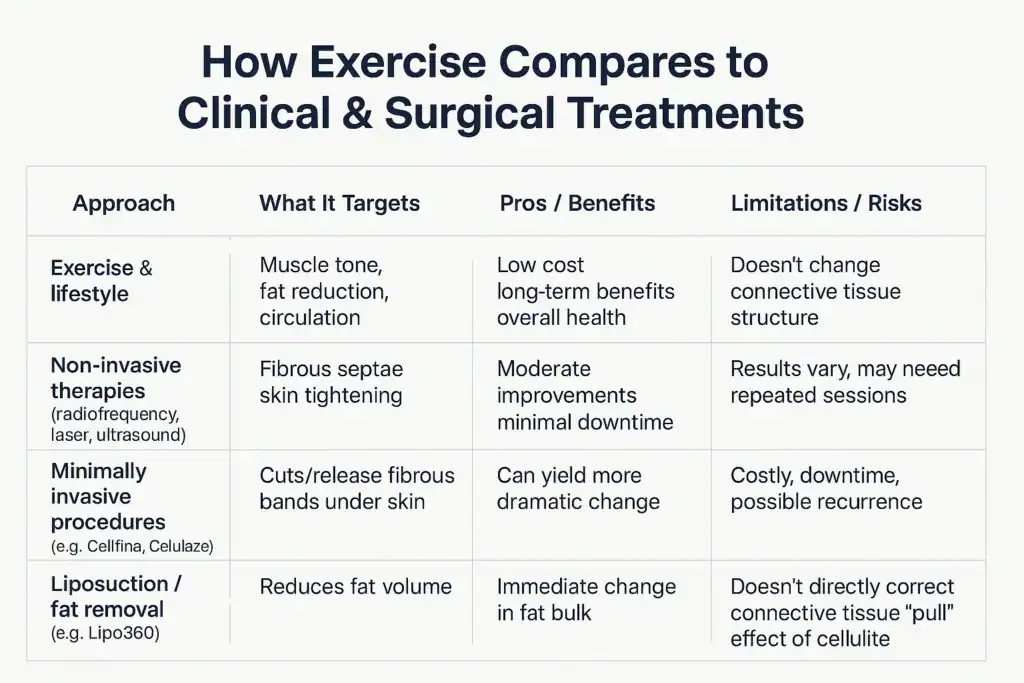 Sculpting Your Bum: Can Toning Exercises Really Reduce Cellulite? 2 How exercise compares to treatments from Lipo 360 Worthing